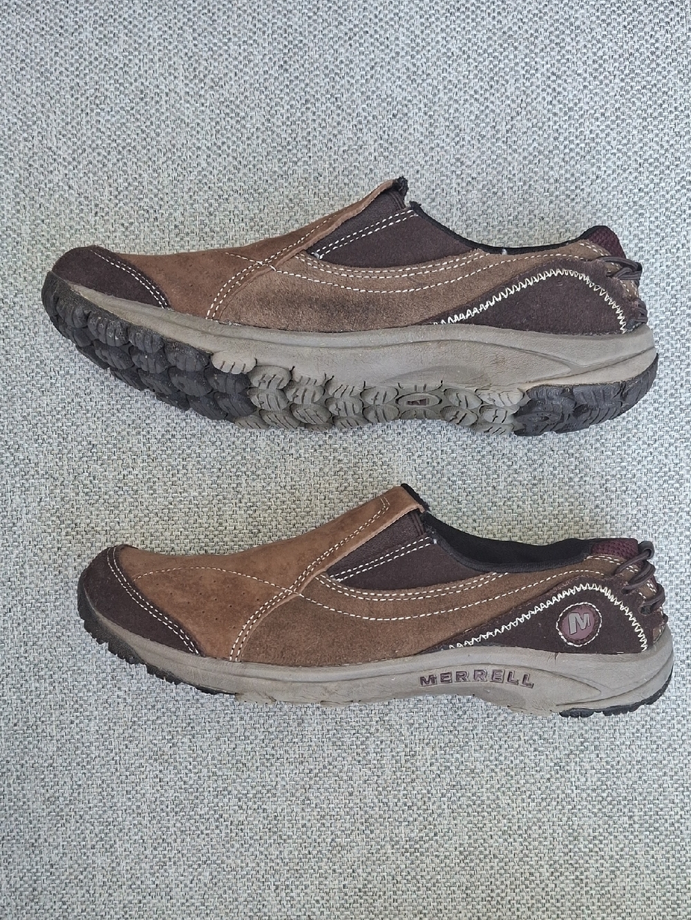 Merrell Kamori Women's 10 Dark Earth Suede Leather Slip On Loafers J099925C - Picture 5 of 8